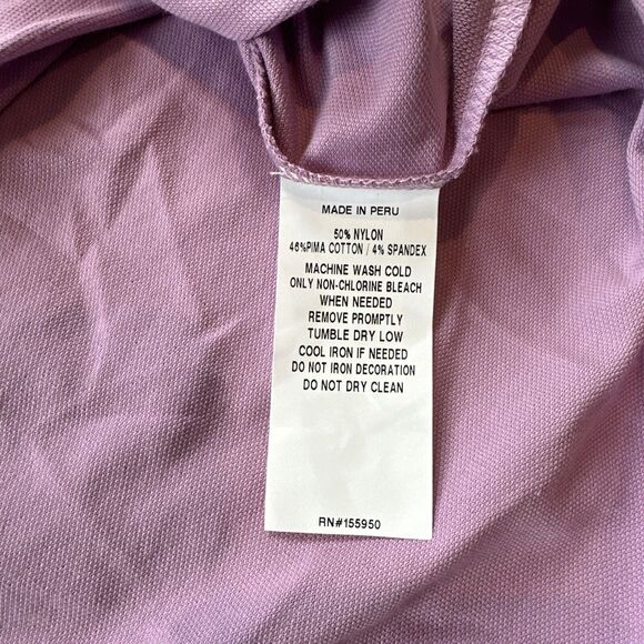 Greyson Tennis Golf Cherokee XL Polo Shirt Mauve Mist Pima Cotton Stretch Blend - Picture 5 of 8